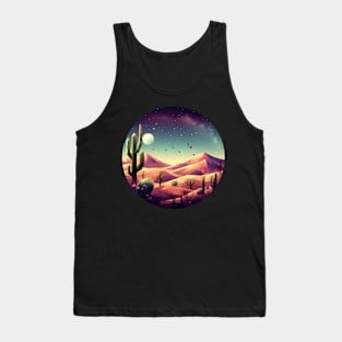 Low Poly Night Desert Tank Top